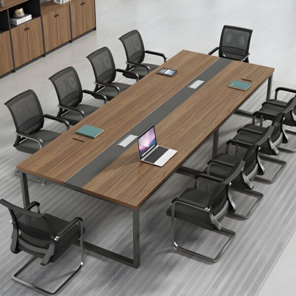 2.4-meter Office Boardroom Table with sleek design and ample space for meetings.