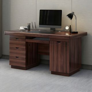 120cm Office Executive Desk with sleek design, spacious surface, and built-in storage for a clean, organized workspace.