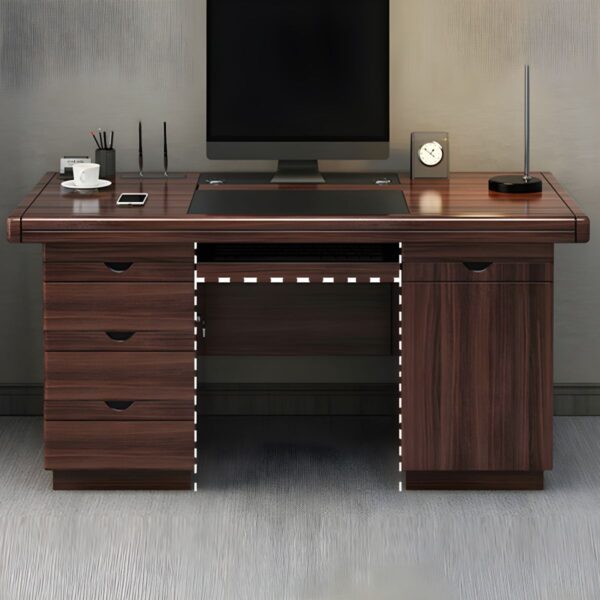 120cm Office Executive Desk with sleek design, spacious surface, and built-in storage for a clean, organized workspace.