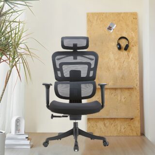 Orthopedic Office Executive Chair with adjustable backrest, armrests, and seat height, providing ergonomic support for all-day comfort.