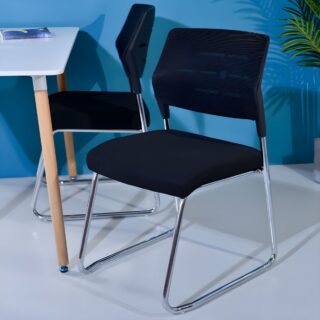 Office Ergonomic Mesh Chair with breathable mesh back, adjustable height, and tilt features, designed for comfort and support during long work hours.