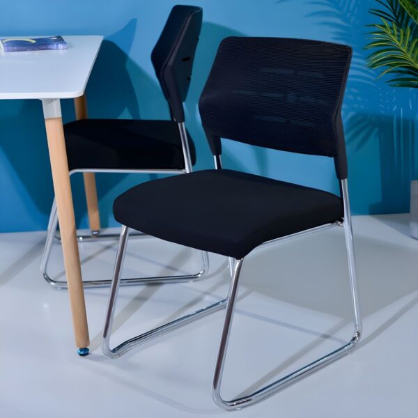 Office Ergonomic Mesh Chair with breathable mesh back, adjustable height, and tilt features, designed for comfort and support during long work hours.