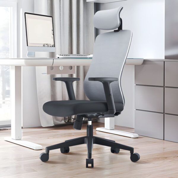 Office Orthopedic High Back Chair with ergonomic design, adjustable seat height, tilt mechanism, and armrests for enhanced comfort and support during long work hours.