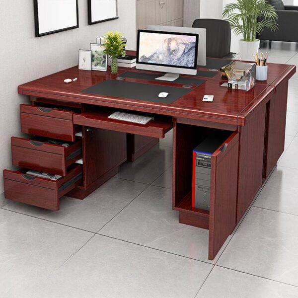 120cm Modern Executive Director's Desk with a minimalist design, durable surface, and ample workspace for office tasks.