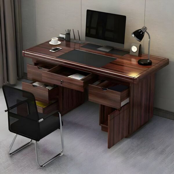 120cm Office Executive Desk with sleek design, spacious surface, and built-in storage for a clean, organized workspace.