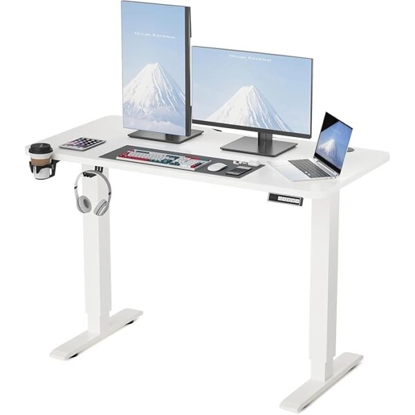 120x60cm Electric Standing Modern Desk with adjustable height, spacious work surface, and sleek, modern design for improved productivity and comfort.