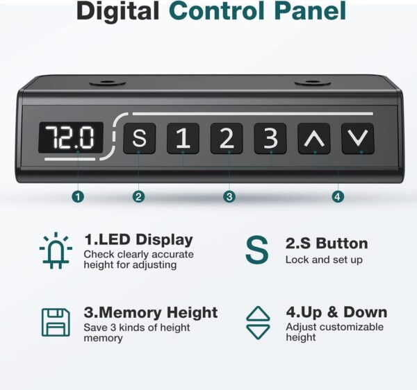 1400mm Memory Controller Office Table with a wooden surface and adjustable height feature for enhanced comfort and ergonomics.