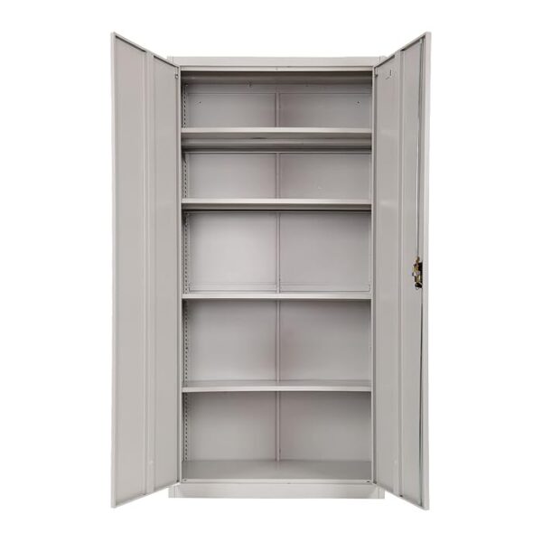 2-Door Steel Locker Storage Cabinet with lockable doors and spacious compartments for secure storage.