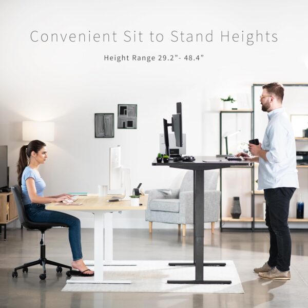 140cm Memory Controller Standing Desk with adjustable height and spacious surface for improved ergonomics and comfort.