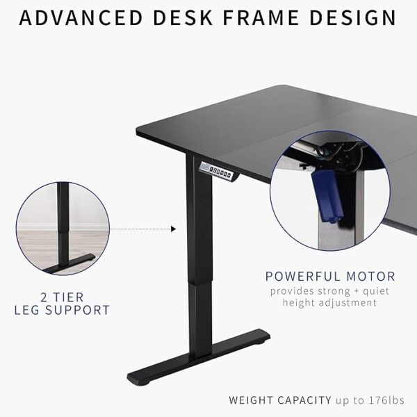 120cm Electric Adjustable Standing Desk with smooth height adjustments, offering ergonomic support for a healthier and more comfortable workspace.