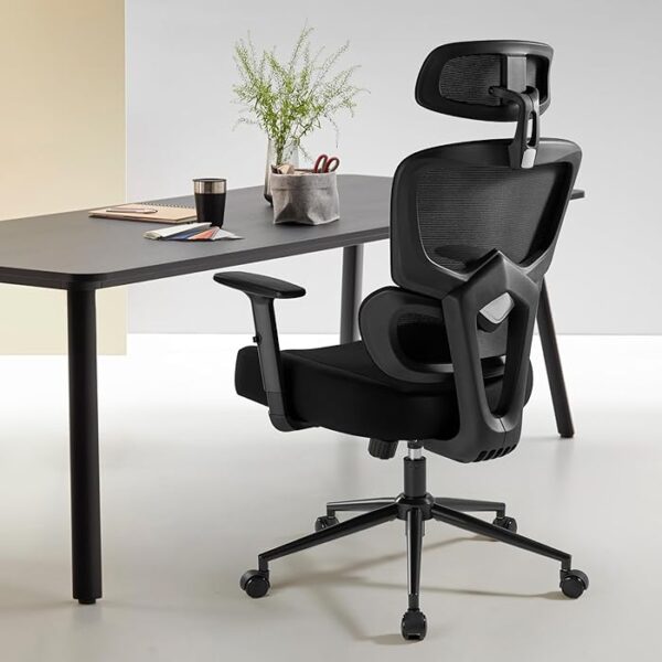 Orthopedic Mesh High Back Office Chair with adjustable features, dynamic lumbar support, and breathable mesh back for optimal comfort.