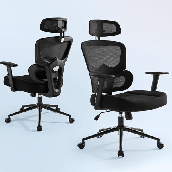 Orthopedic Mesh High Back Office Chair with adjustable features, dynamic lumbar support, and breathable mesh back for optimal comfort.