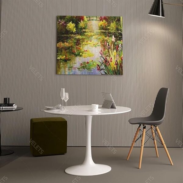 Round White Marble Dining Table with gray veining and a sleek metal base, designed for modern dining rooms.