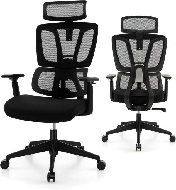 Office Swivel Orthopedic Task Chair with ergonomic backrest, adjustable height, and cushioned seat for comfort and support.