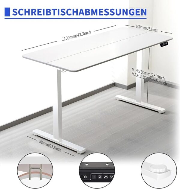 140cm Ergonomic Sit-Stand Computer Desk with height adjustment, promoting better posture and comfort in the workspace.