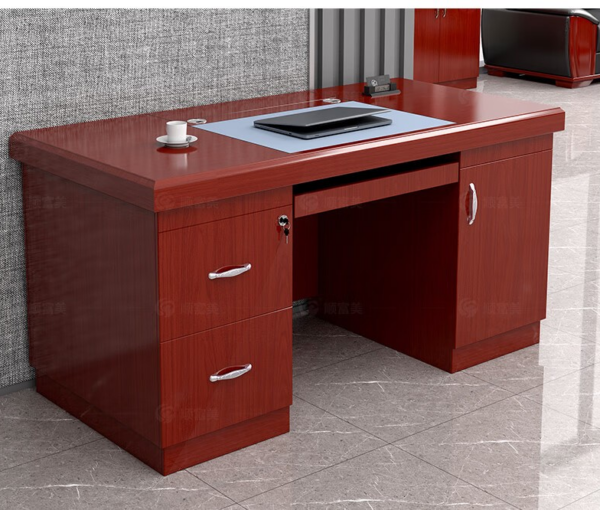 1.4 Meters Executive Boss Writing Desk with spacious surface, storage drawers, and elegant design, ideal for professional offices.