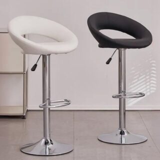 Adjustable Swivel Office Stool with ergonomic seat, adjustable height, 360-degree swivel function, and sturdy base, ideal for modern office environments or home offices.