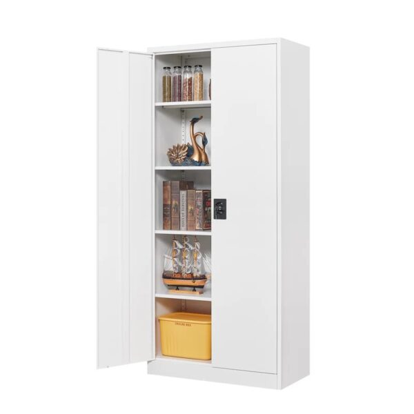 2-Door Metallic Storage Office Cabinet with ample storage space and a sleek, modern design, ideal for organizing office supplies and documents.