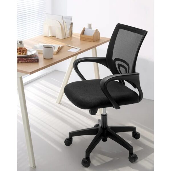 Mesh Swivel Clerical Office Study Chair with adjustable height, ergonomic design, and breathable mesh back for comfort and ease of movement in office or study spaces.