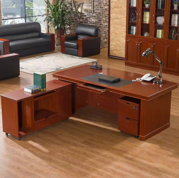 160cm Mahogany Executive Office Table with a rich finish, providing a spacious, durable, and stylish workspace for executives and professionals.