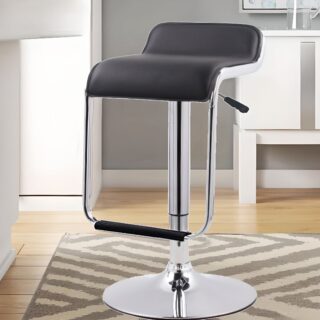 PU Leather Multi-levelled Barstool with cushioned seat, adjustable height, and sleek PU leather upholstery, ideal for bars and kitchen counters.