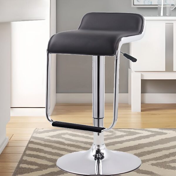 PU Leather Multi-levelled Barstool with cushioned seat, adjustable height, and sleek PU leather upholstery, ideal for bars and kitchen counters.