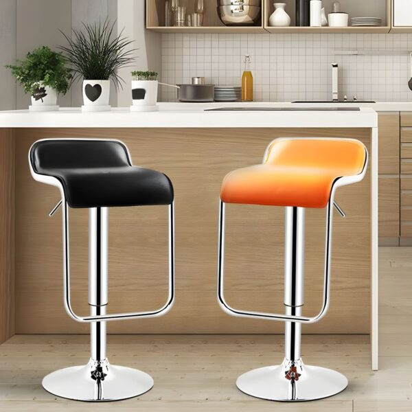 Office Swivel Leather Saddle Stool with adjustable height, 360-degree swivel, and sleek leather upholstery, designed for comfort and style.