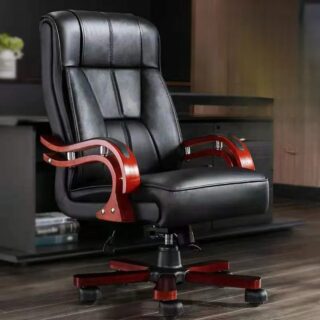 Leather Comfortable Executive Glass Chair featuring ergonomic design, high-quality leather, and sleek glass armrests for a stylish and supportive seating experience.