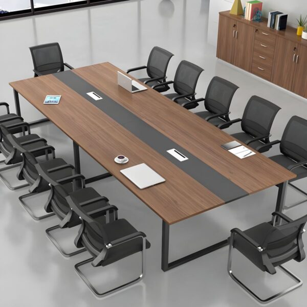 240cm wooden boardroom table with sleek surface and sturdy frame, perfect for professional meetings and conferences.