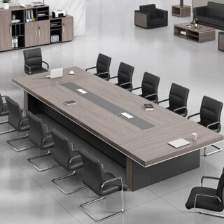 3 Meters Solid Wood Conference Office Table with a spacious surface and sturdy construction, ideal for meetings and conferences.