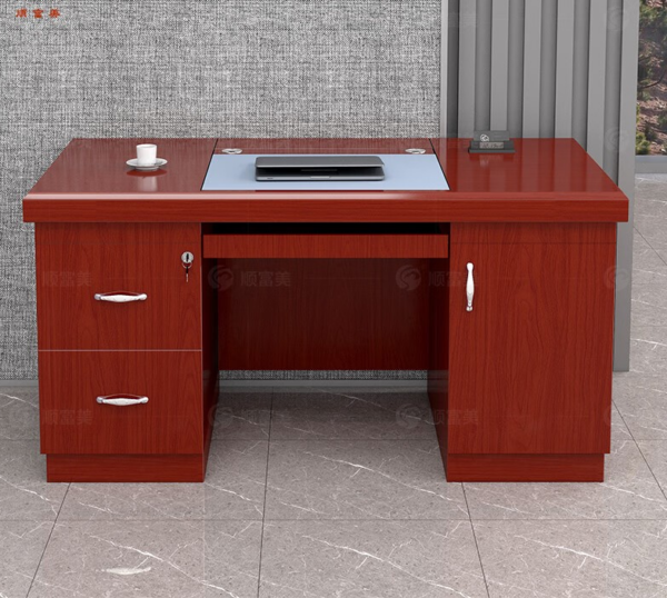 1.4 Meters Executive Boss Writing Desk with spacious surface, storage drawers, and elegant design, ideal for professional offices.