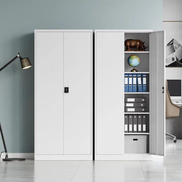 2-Door Metallic Storage Office Cabinet with ample storage space and a sleek, modern design, ideal for organizing office supplies and documents.