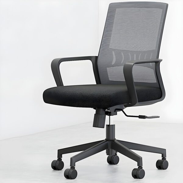 Office Captain Mesh Desk Chair with ergonomic design, breathable mesh back, adjustable armrests, and smooth-rolling casters.