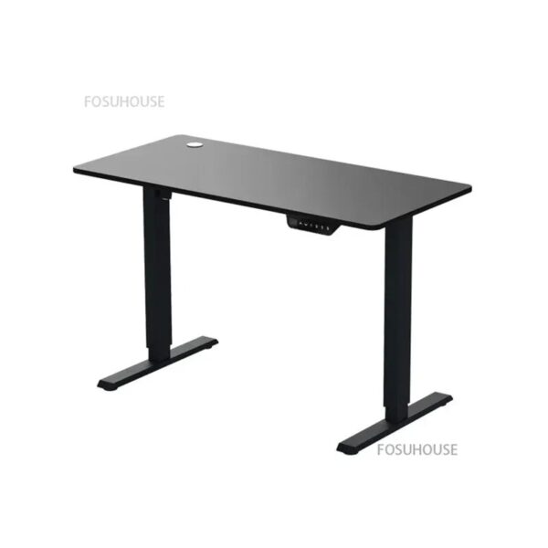 140cm Standing Office Computer Desk with adjustable height, spacious work surface, and cable management for a clean and ergonomic workspace.