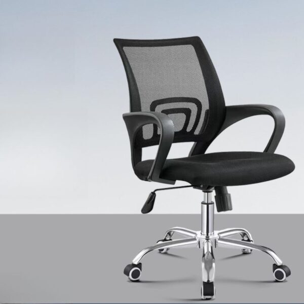 Ergonomic Secretarial Home Office Chair with adjustable height, lumbar support, and breathable fabric, designed for comfort and productivity during remote work.