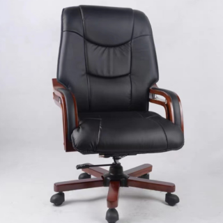 Executive Modern Leather Office Chair with ergonomic design, padded armrests, and adjustable features for comfort and support.