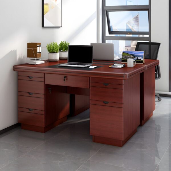 120cm Office Executive Desk featuring a sleek design, spacious surface, and built-in storage, ideal for home offices and professional workspaces.