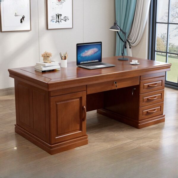 140cm Modern Executive Office Desk with a sleek rectangular design, providing a spacious work surface and built-in cable management for a tidy, professional workspace.