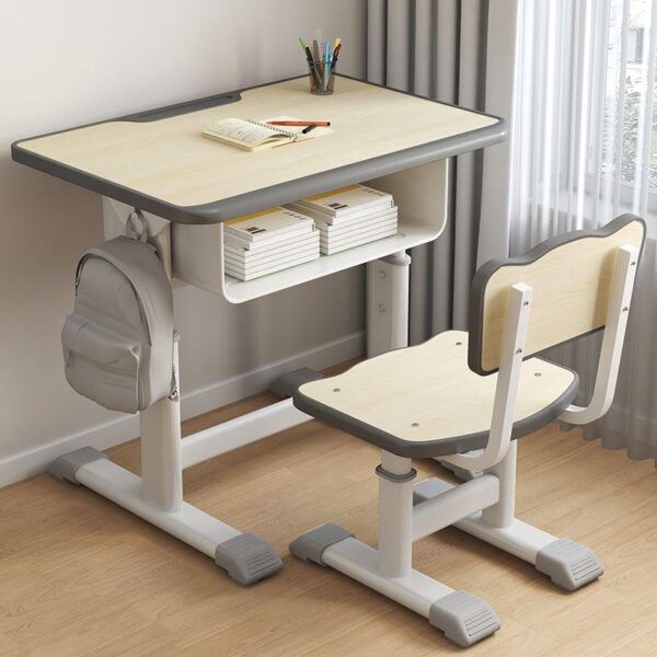 Height-adjustable Children Computer Desk with spacious tabletop and ergonomic design for growing kids, perfect for study or computer use.