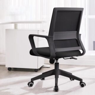 Mid Back Mesh Office Desk Chair with breathable mesh back, lumbar support, and adjustable features.