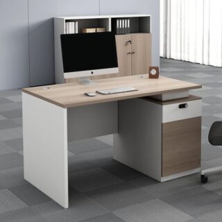 140cm Wood Office Computer Desk with spacious tabletop and built-in drawer storage.