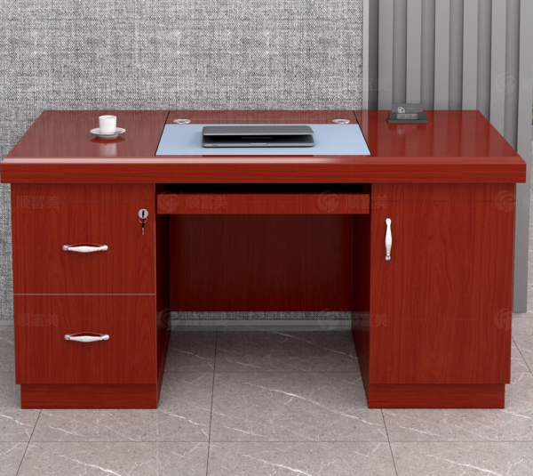 1.4 Meters Executive Boss Writing Desk with spacious surface, storage drawers, and elegant design, ideal for professional offices.