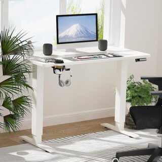 120x60cm Electric Standing Modern Desk with adjustable height, spacious work surface, and sleek, modern design for improved productivity and comfort.