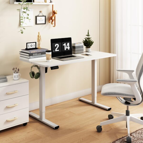 120cm Office Standing Desk with motorized height adjustment and memory presets for a flexible and ergonomic workspace.