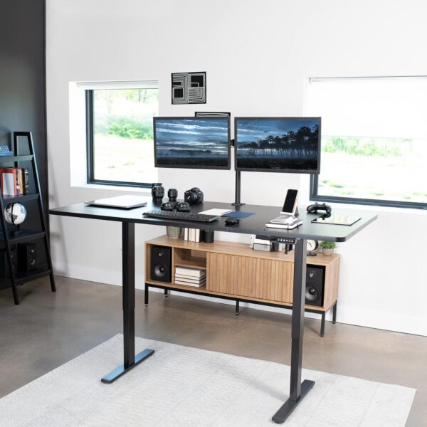 140cm Memory Controller Standing Desk with adjustable height and spacious surface for improved ergonomics and comfort.