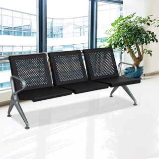 3-Seater Heavy Duty Office Reception Bench with durable frame, comfortable upholstery, and sleek design.