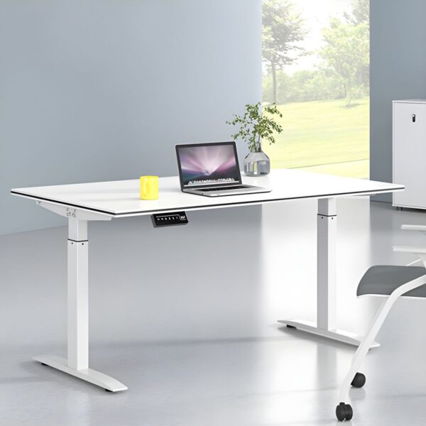 120cm Office Electric Standing Desk with adjustable height and modern design, perfect for promoting comfort and productivity in the workspace.