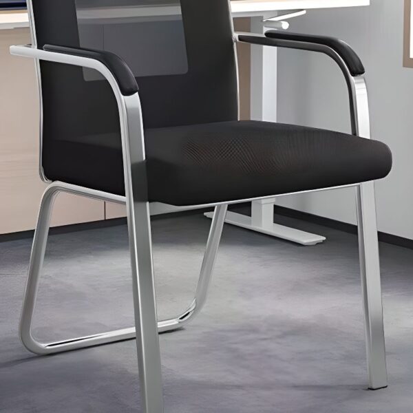 Office Leather Conference Chair with high back, padded armrests, and sleek leather upholstery.