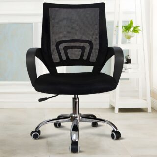 Office Swivel Clerical Chair with ergonomic design, adjustable height, and smooth-rolling casters for comfort and mobility.