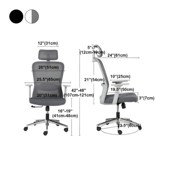 An Ergonomic Office Mesh Chair featuring a breathable mesh back, adjustable height, lumbar support, and padded seat, designed for comfort during extended work hours.